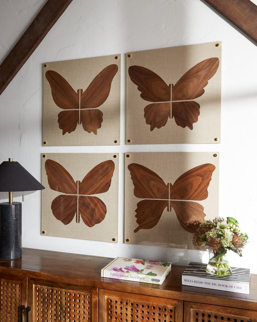 Tommy Mitchell Walnut Butterfly Artwork