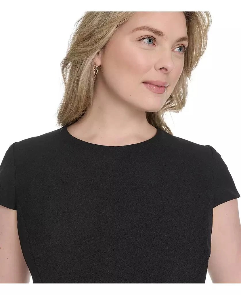 Eliza J Plus Size Stretch Crepe A-Line Dress 5