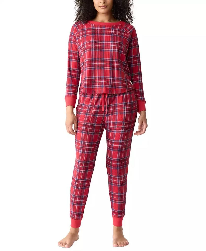 GAP GapBody Women's Packaged Ribbed Printed Jogger Pajama Set 4
