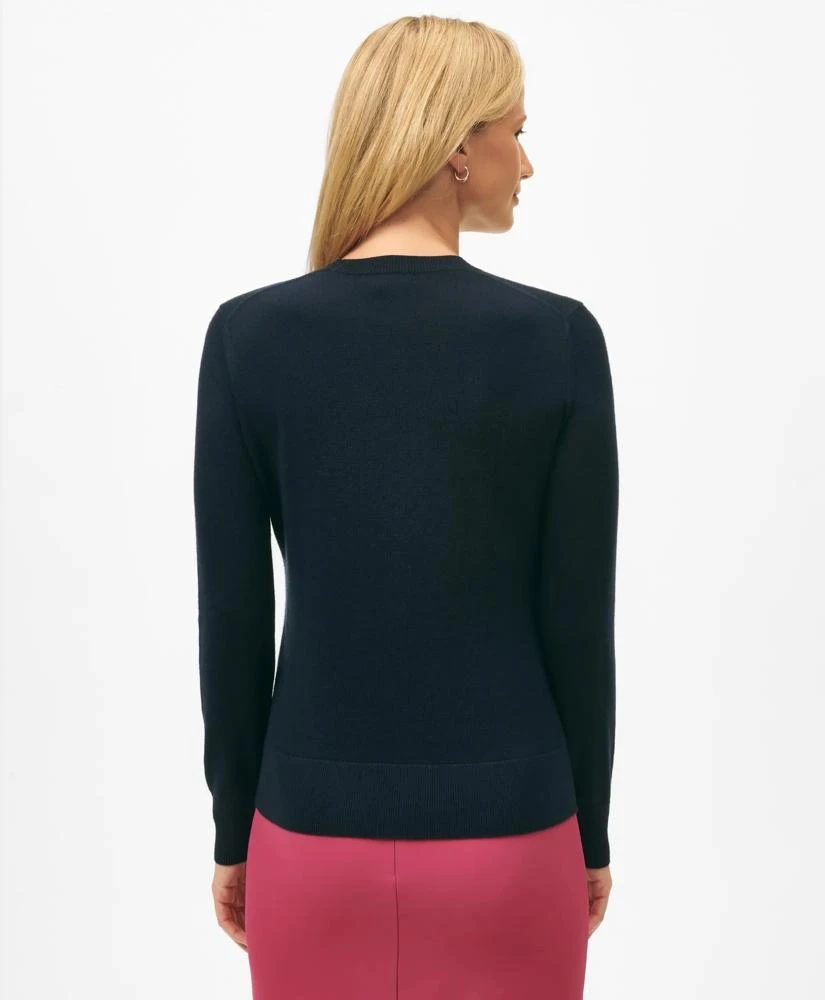 Brooks Brothers Rose Intarsia Sweater in Silk-Cashmere 3