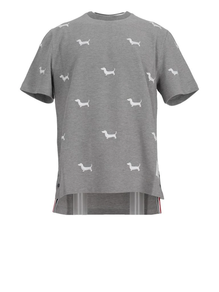 Thom Browne Thom Browne Dog-Embroidered Crewneck T-Shirt 1