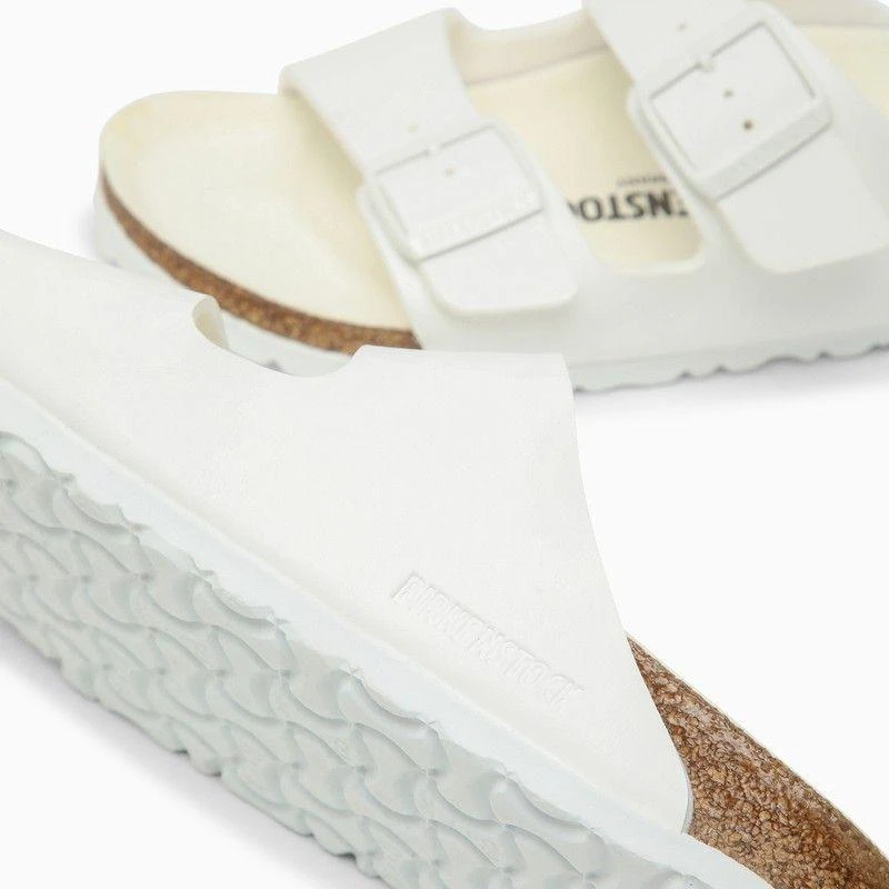 Birkenstock WHITE ARIZONA BIRKO-FLOR SLIDE 5