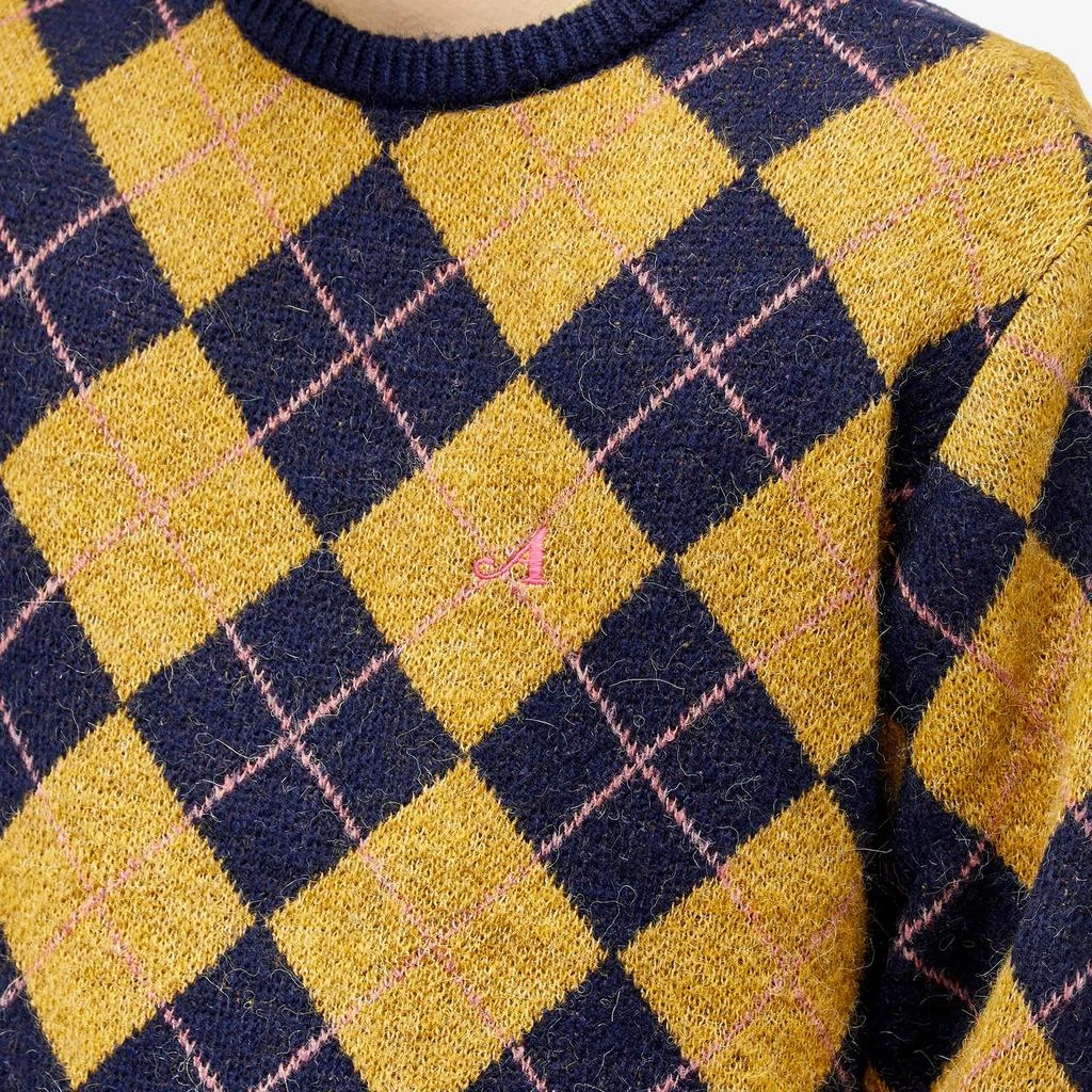 Awake NY Awake NY Argyle Mohair Crew Knit 5