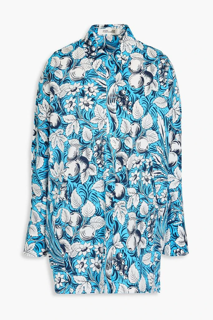 Diane von Furstenberg Caleb floral-print cotton-blend poplin shirt