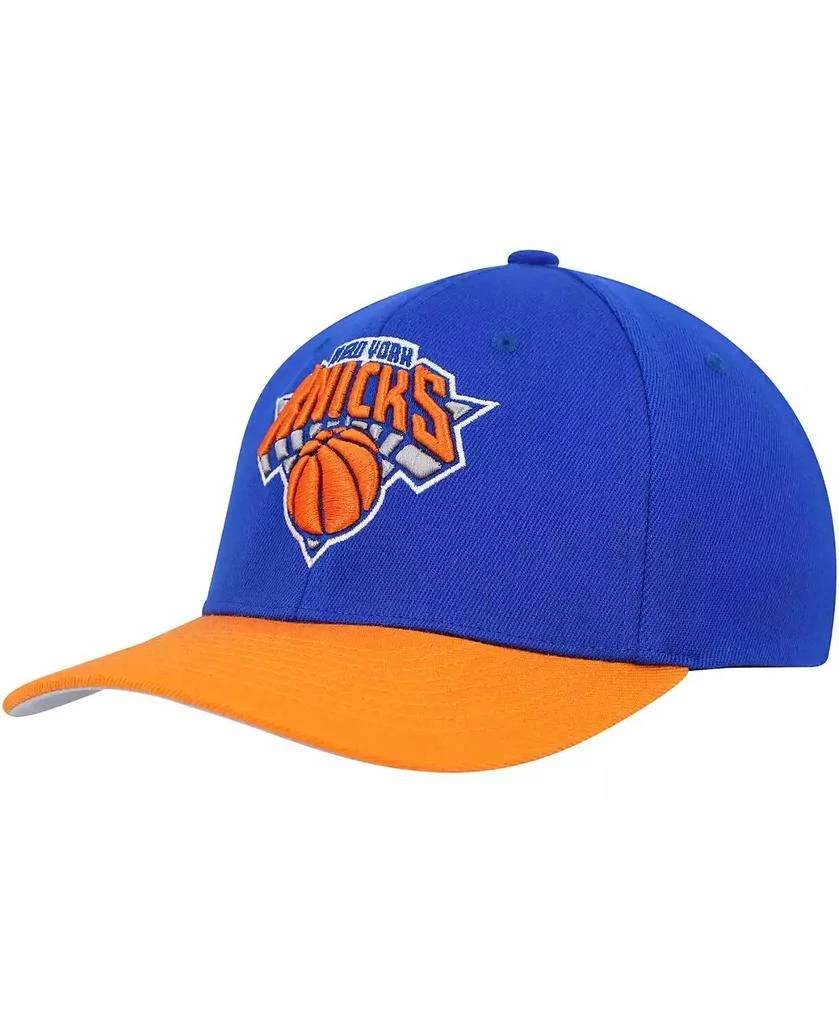 Mitchell & Ness Men's Blue, Orange New York Knicks MVP Team Two-Tone 2.0 Stretch-Snapback Hat 1