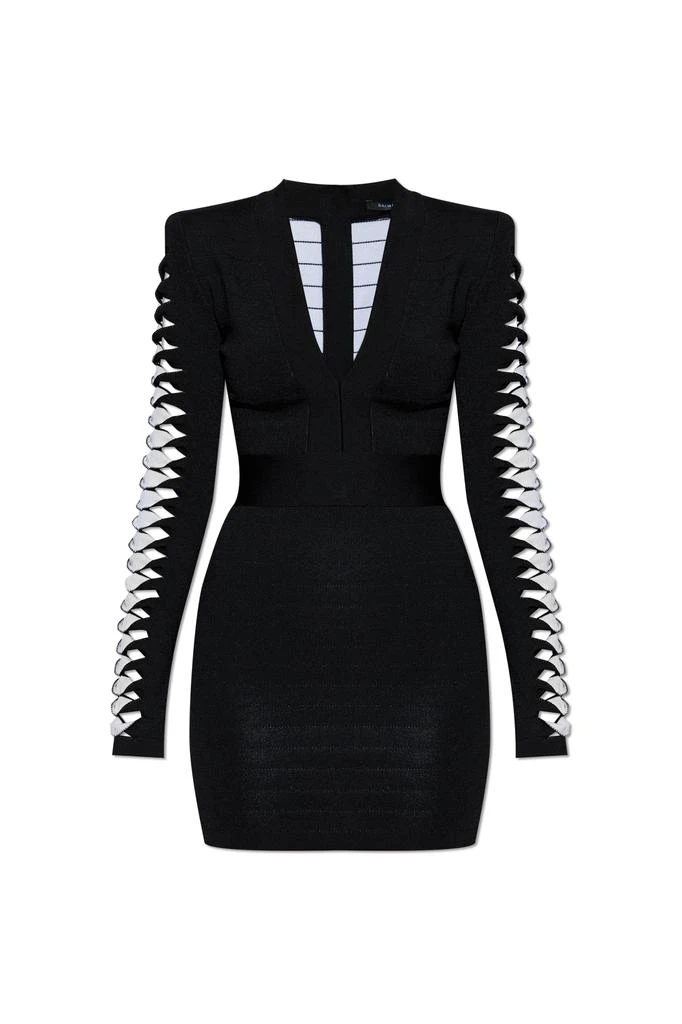 Balmain-Cut-Out Dress Dresses Black-Dresses