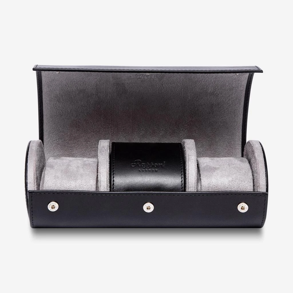 Rapport Rapport Hyde Park Black Leather Three Watch Roll D281 2