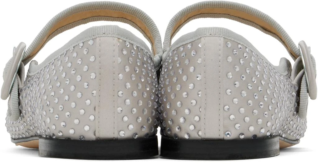 Repetto Gray Georgia Strass Mary Jane Ballerina Flats 2