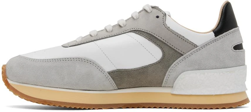 Spalwart White & Gray Dash Low Sneakers 3