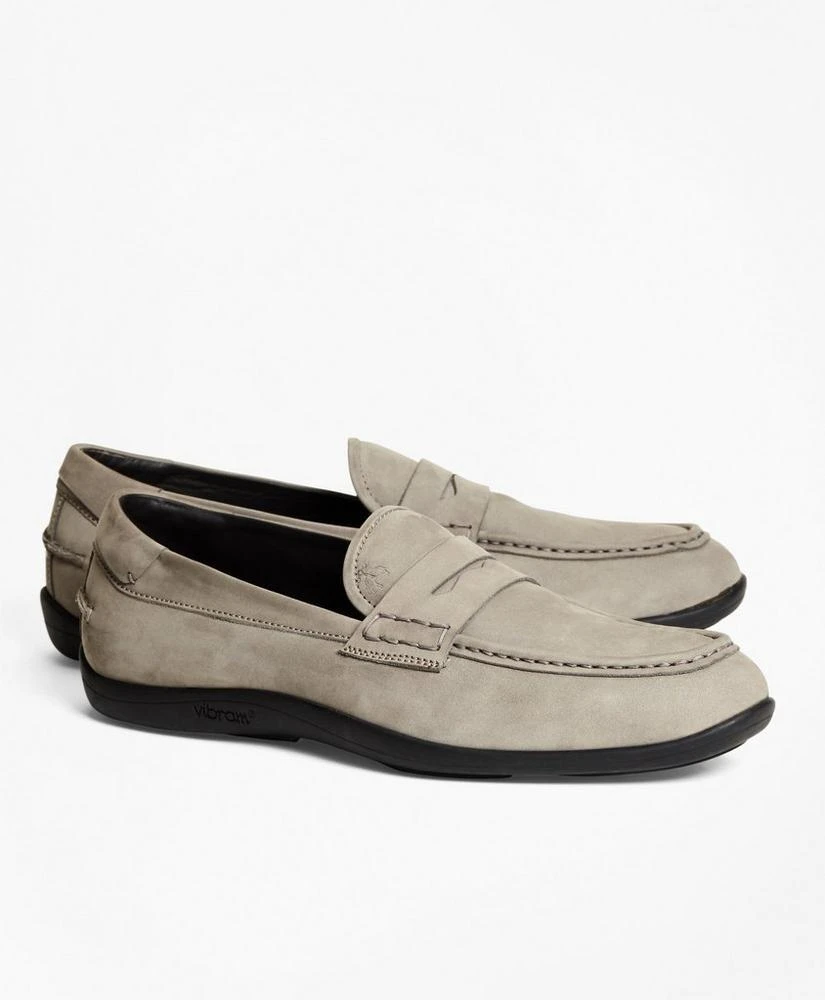 Brooks Brothers 1818 Footwear Suede Penny Moccasins