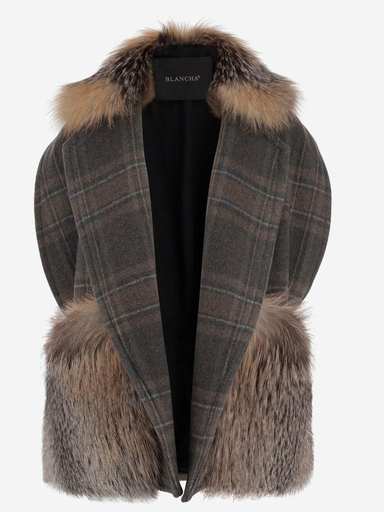 BLANCHA Alpaca And Wool Blend Vest With Fur