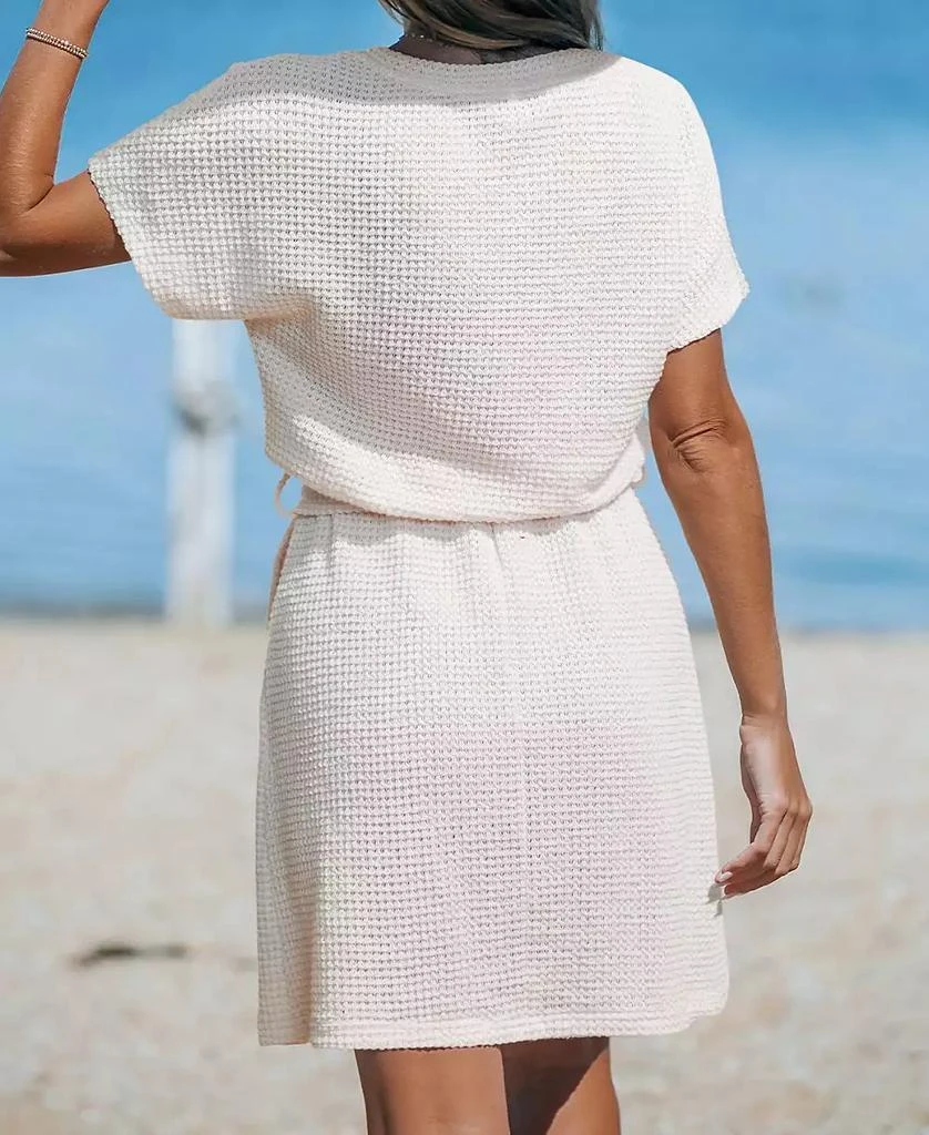 Cupshe Women
s Barefoot Walk White Cover-Up Mini Beach Dress 3