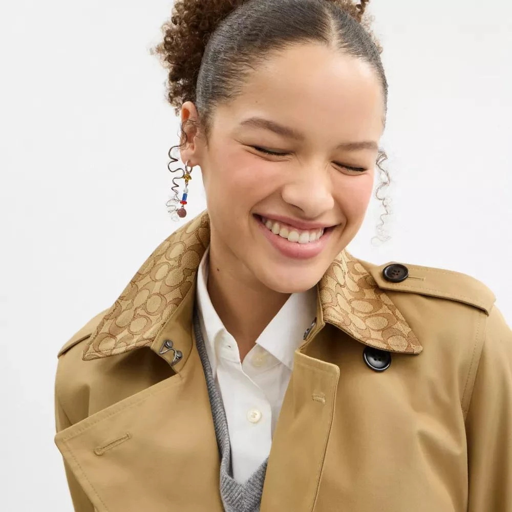 Coach Mid Trench Coat With Signature Collar 4