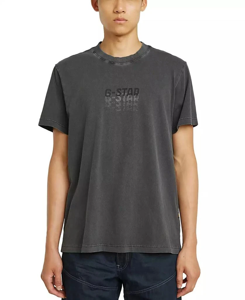 G-Star Men's Loose-Fit Multi-Logo Overdyed T-Shirt 1