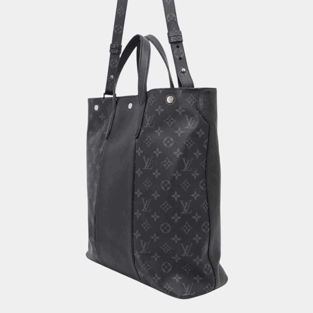 Louis Vuitton Louis Vuitton Noir Monogram Eclipse Taiga Leather City Tote Bag