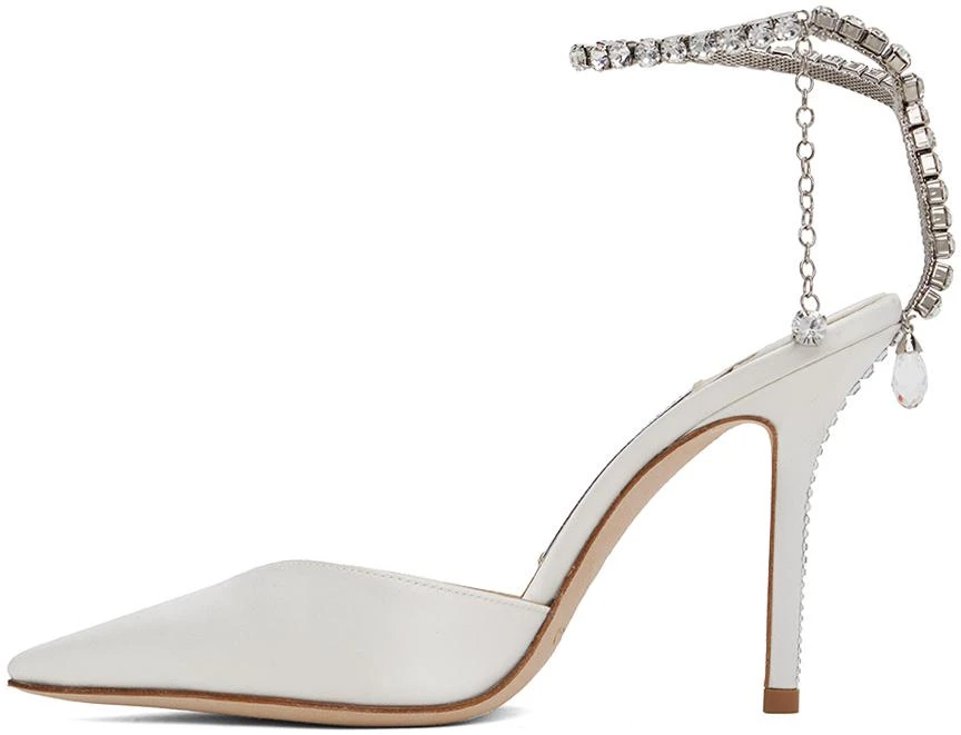 Jimmy Choo White Saeda 100 Heels 3