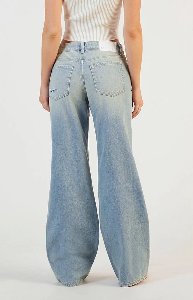 PacSun Casey Low Rise Baggy Jeans Ripped Light Indigo 4