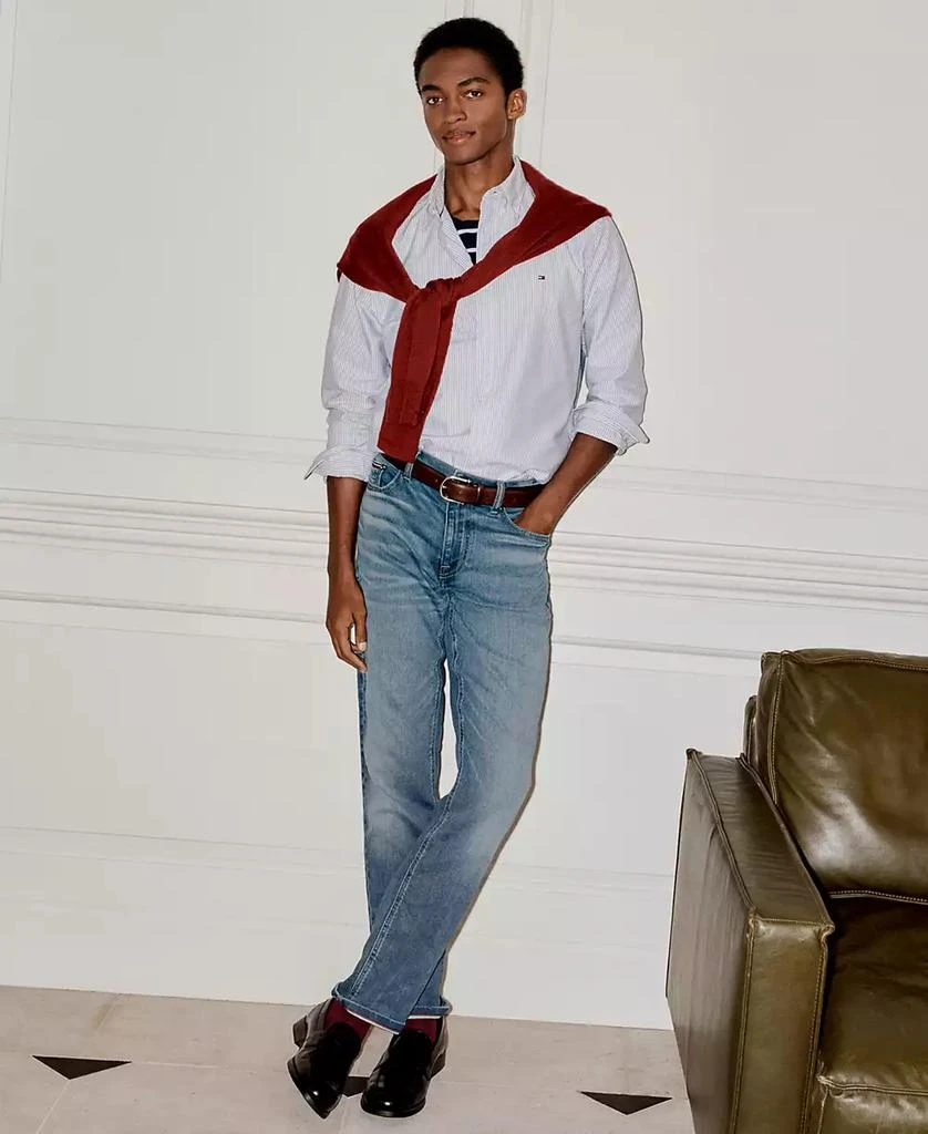 Tommy Hilfiger Men
s Regular-Fit Striped Heritage Oxford Long-Sleeve Shirt 5