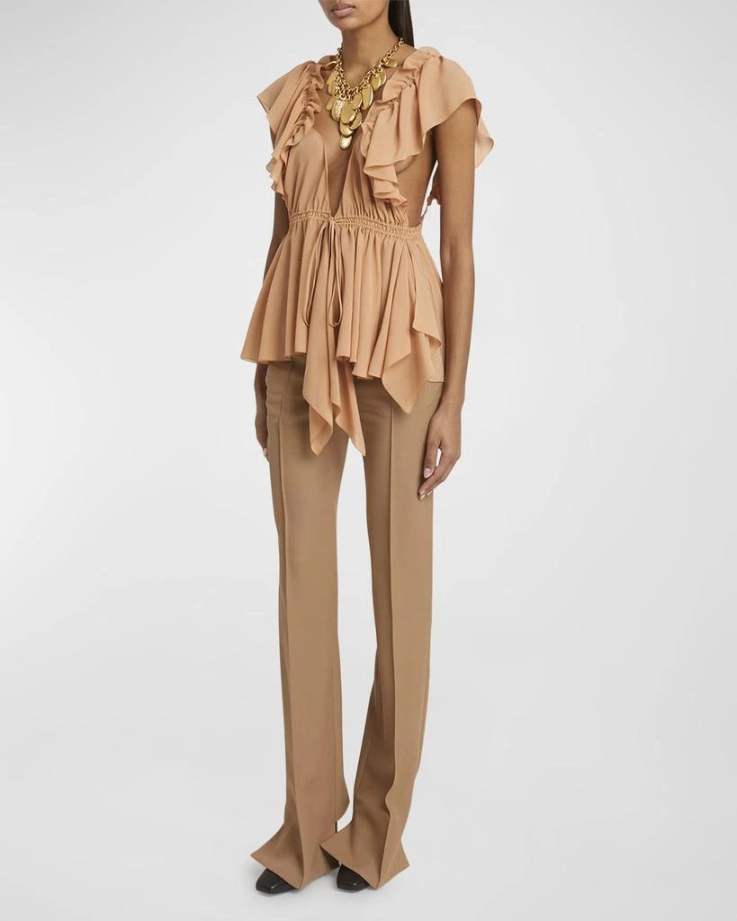 Chloé Ruffle Top with Tie Waist 3