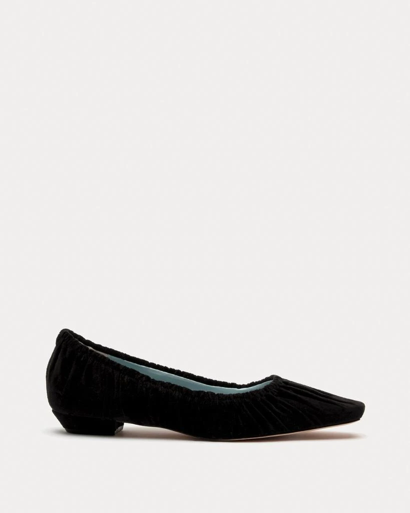 Frances Valentine Britta Ruched Flat Velvet Black 2