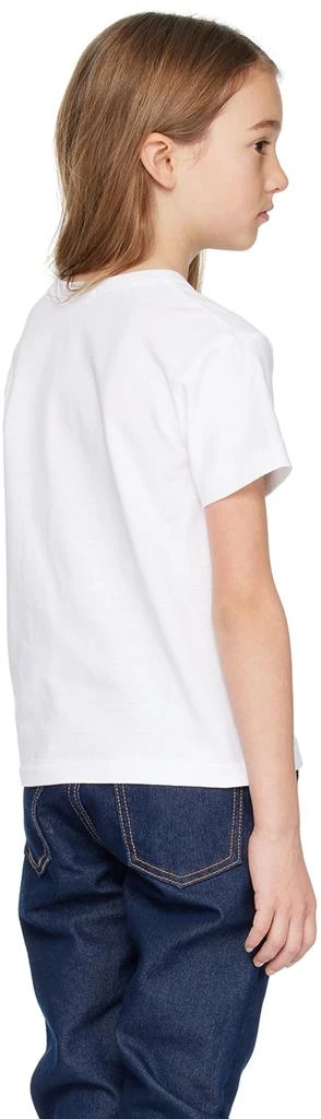 Comme des Garcons Kids White 'Play' T-Shirt 3