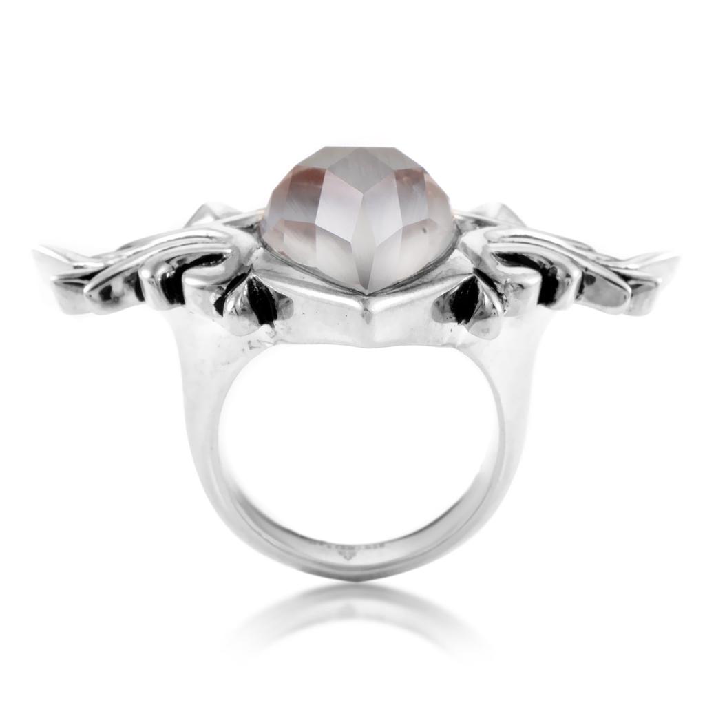 Stephen Webster Superstud Baroque Sterling Silver Cat's Eye & Quartz Ring
