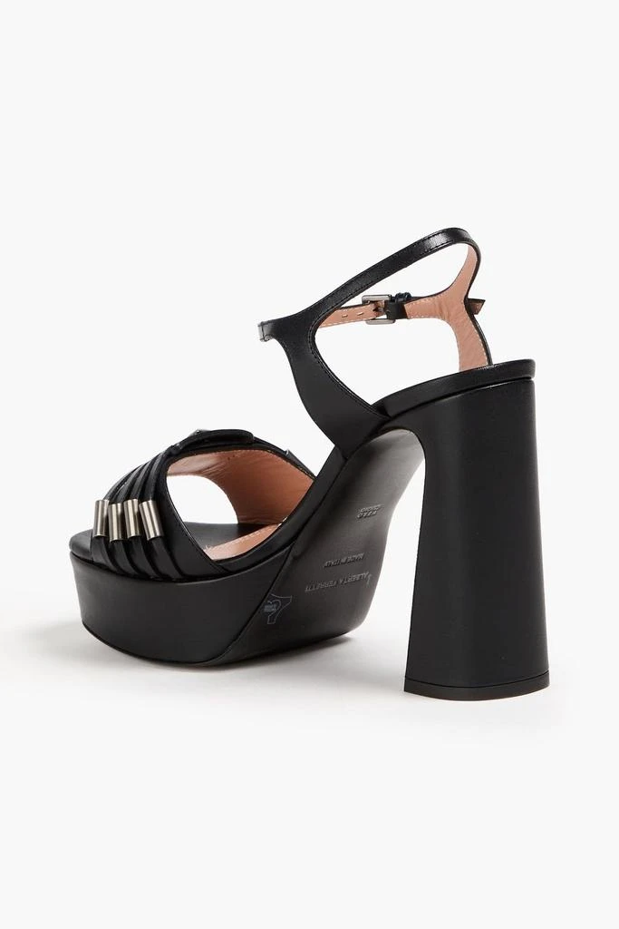 Alberta Ferretti Studded leather platform sandals 3
