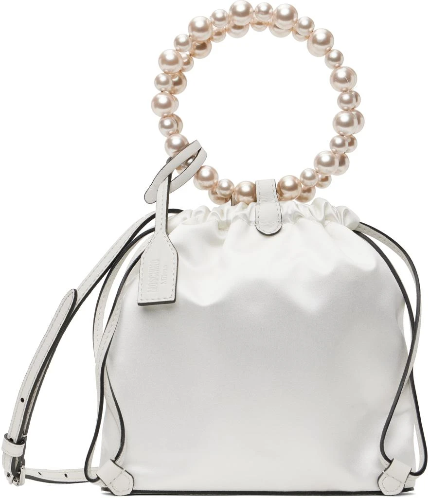 Moschino White Satin Bag 1