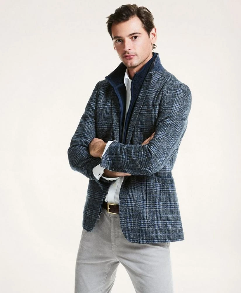 Brooks Brothers Milano Fit Plaid Knit Sport Coat 1