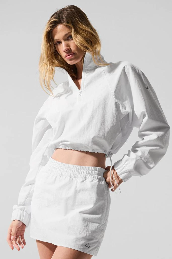 Alo Cropped 1/4 Zip Alumni Pullover - Spearmint 6