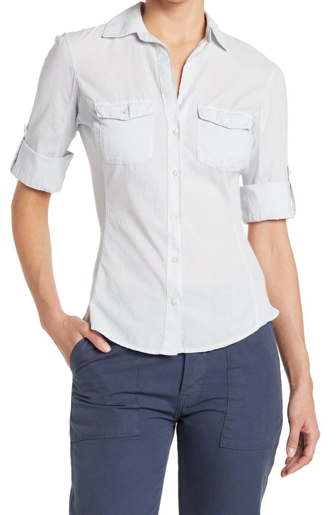 James Perse Three-Quarter Sleeve Button-Up Shirt 1