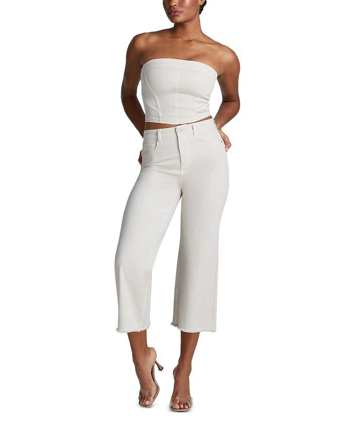 Commando Crop Wide Leg Jeans in Porcelain 3