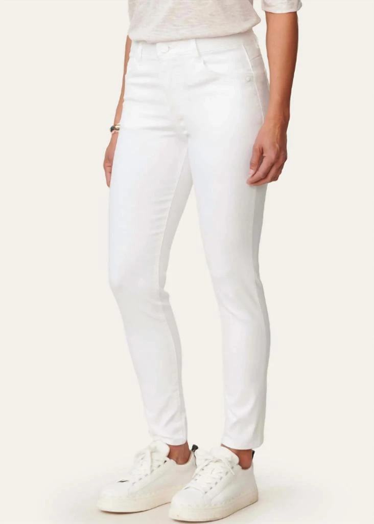 Democracy High Rise White Denim Ankle Length Jeans 1