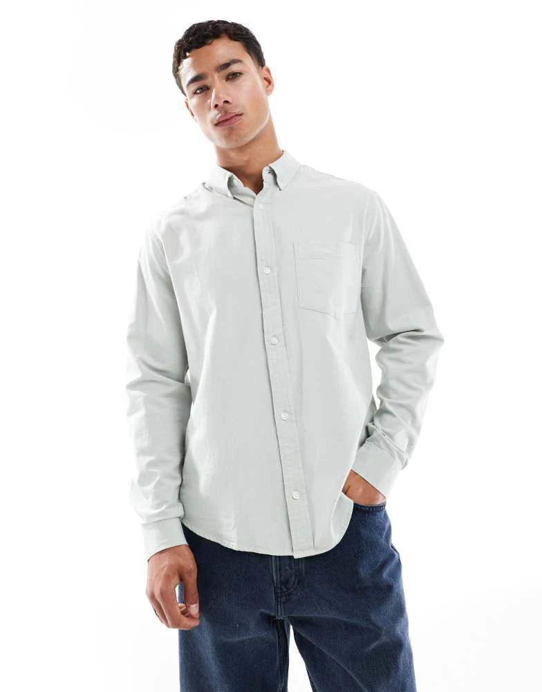 ASOS ASOS DESIGN oxford regular shirt in sage green 1