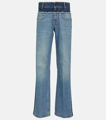 Stella McCartney Paneled high-rise wide-leg jeans 1