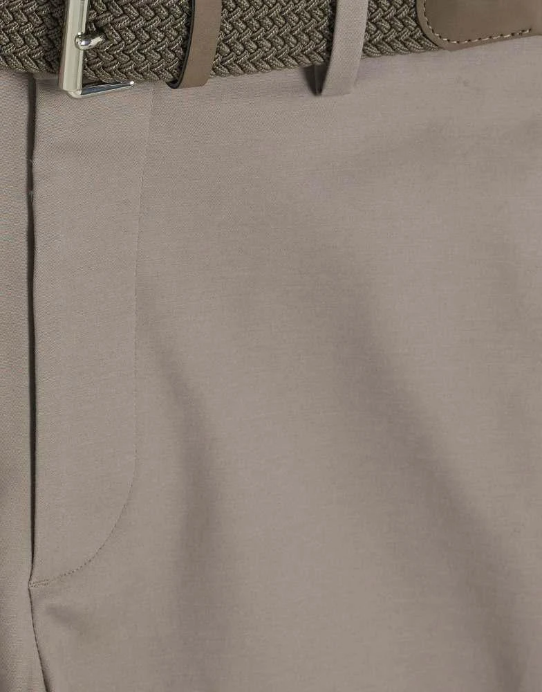 River Island River Island Slim fit belted chino shorts in pink - dark 3