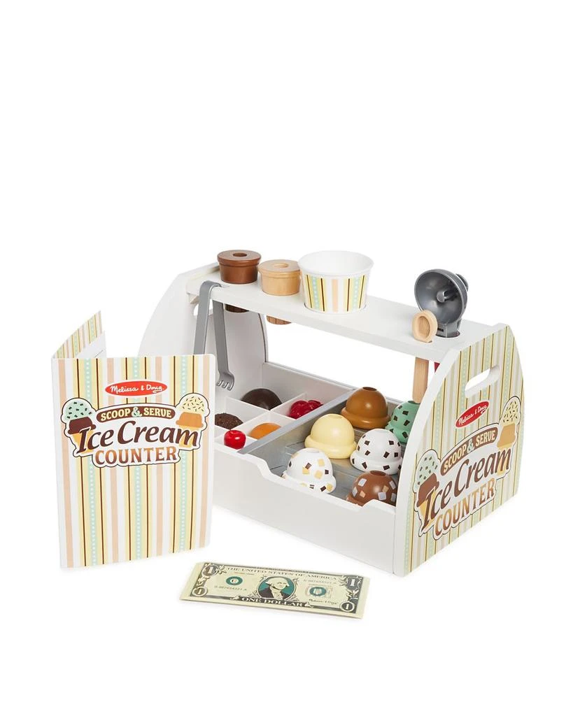 Melissa & Doug Scoop & Serve Ice Cream Counter Play Set - Ages 3+ 1