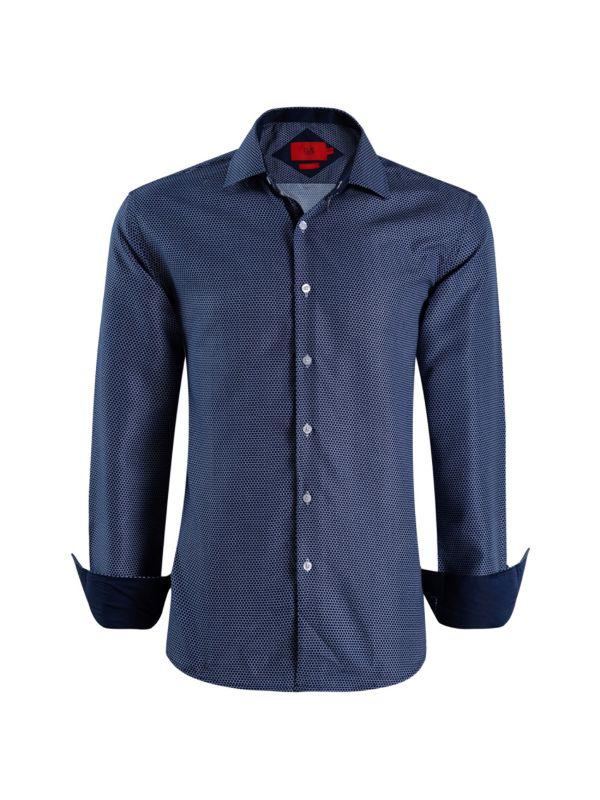 Elie Balleh Slim Fit Honeycomb Dress Shirt