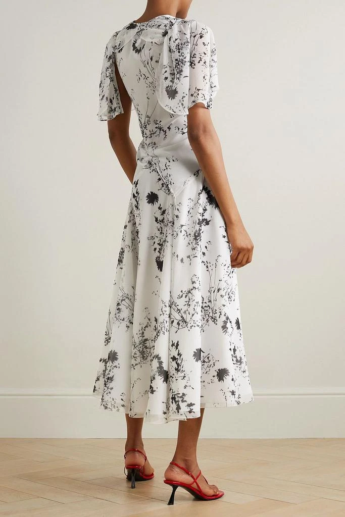 Victoria Beckham Floral-print chiffon midi dress 3