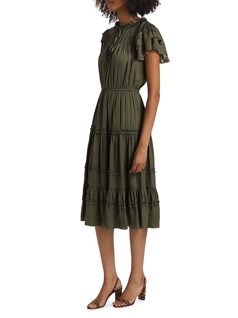 If Only Studio Parachute Ruffled Midi-Dress 4