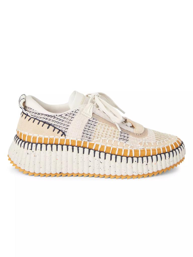 Chloé Nama Mixed Media Platform Sneakers