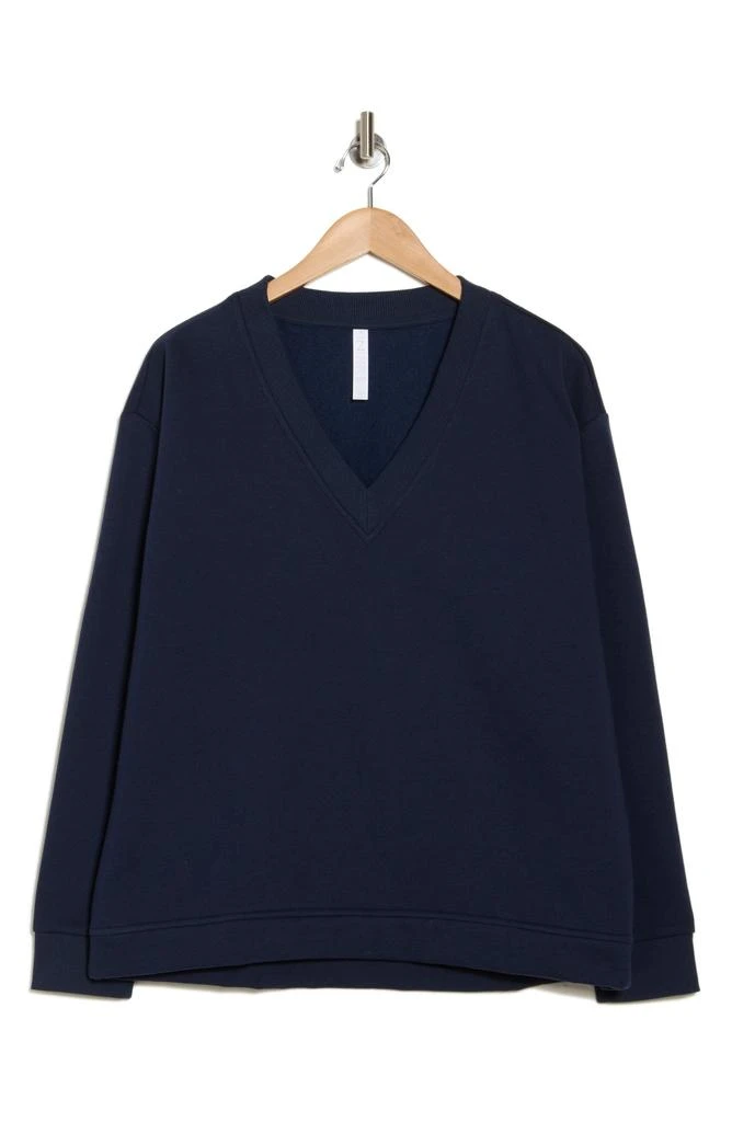 Zella Feather Fleece Oversize V-Neck Pullover 3
