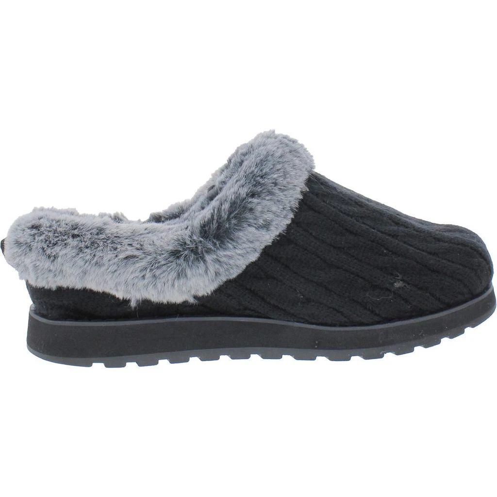 SKECHERS Keepsakes Ice Angel Womens Cable Knit Faux Fur Clogs 7