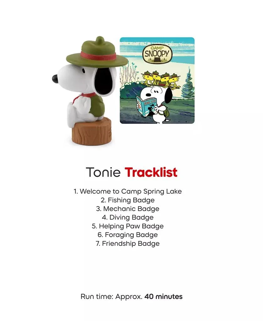 Tonies Camp Snoopy Peanuts Tonie Toy 6