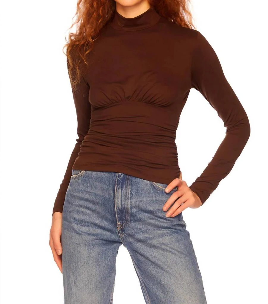 Susana Monaco Mock Gathered Top In Java 1