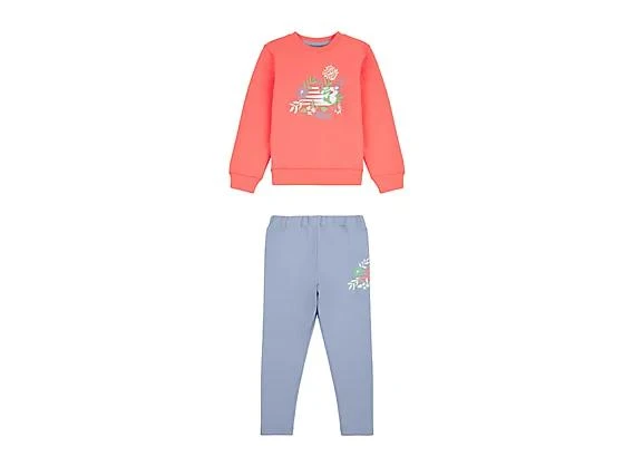 New Balance Floral Crew and Legging Set 1