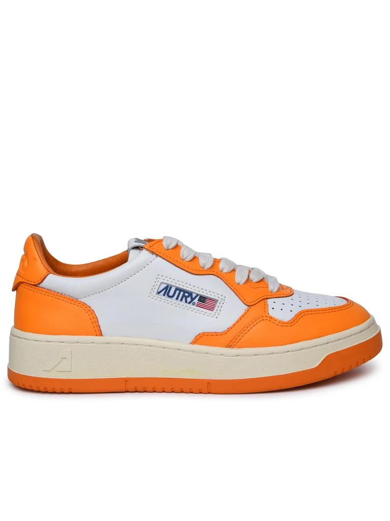 Autry medalist Orange Leather Sneakers 1