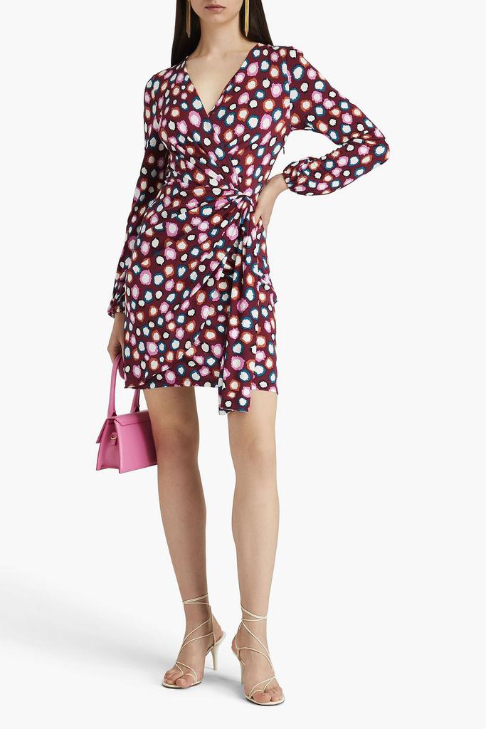 Diane von Furstenberg Wrap-effect printed jersey mini dress