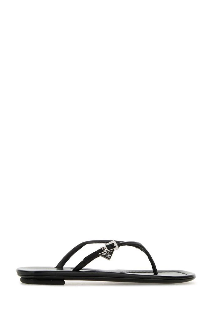 Prada Black leather thong slippers 2