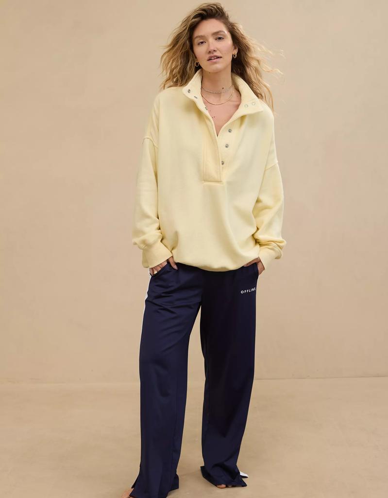 Aerie Aerie Getaway Quarter Snap Sweatshirt